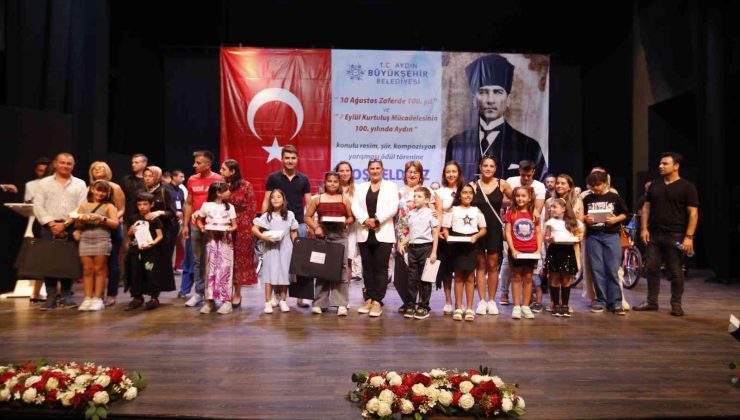 Çocuklar ödüllerini Başkan Çerçioğlu’ndan aldı