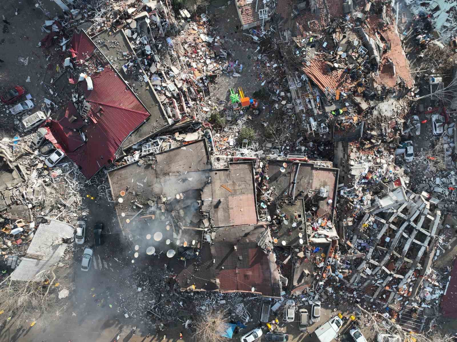 Kahramanmaraş’taki yıkım havadan görüntülendi
