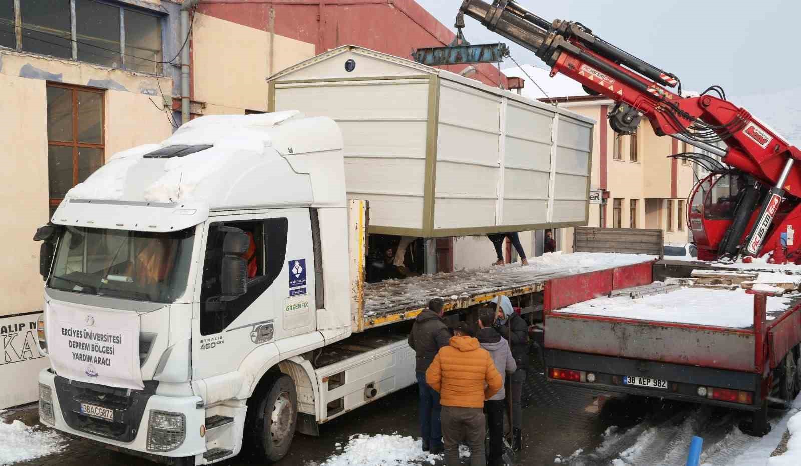 ERÜ’den deprem bölgesine konteyner mutfak