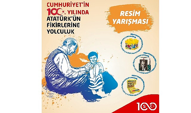 Çocuklar çizimleriyle   “Cumhuriyetin 100. Yılında Atatürk'ün Fikirlerine Yolculuk" edecek