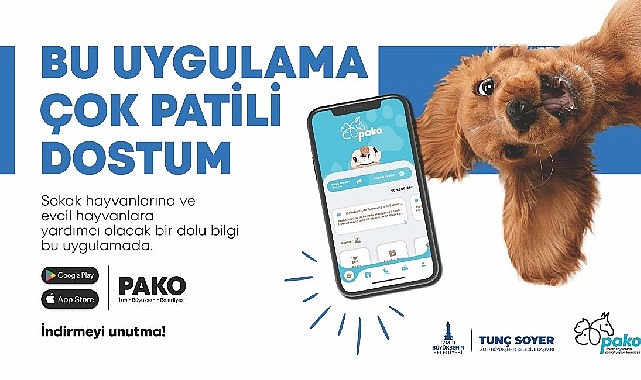 Büyükşehir'den can dostlar için “Pako" mobil uygulaması